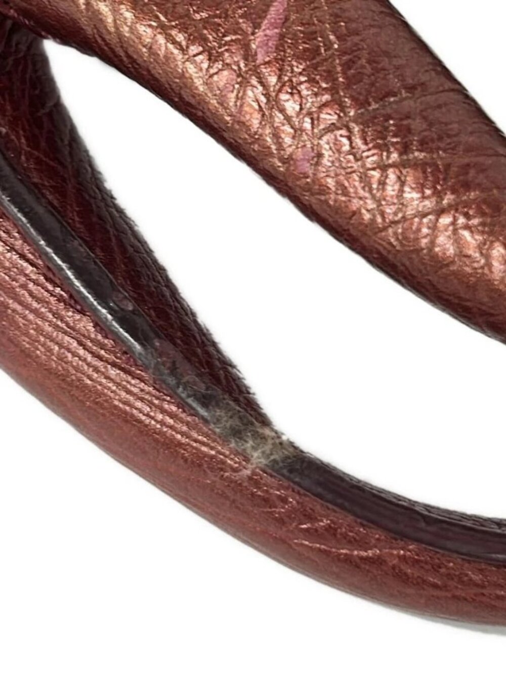 CELINE - Red Nylon Leather Handbag - Picture 8 of 10